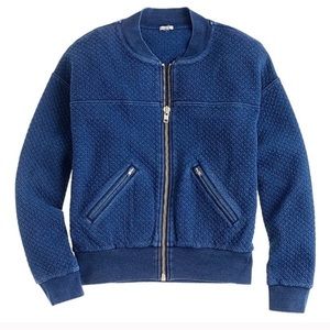 Quilted Denim Bomber Jacket